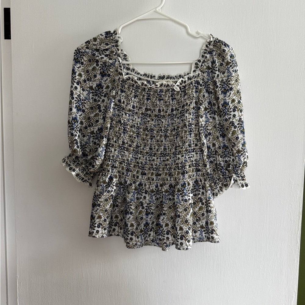 Floral Smocked Women's Top